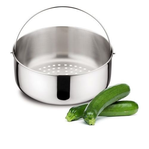 Panier Vapeur Lagostina Pour Autocuiseur 7L - Acier Inoxydable 19x19x12cm (Pour Légumes Et Pommes De Terre)
